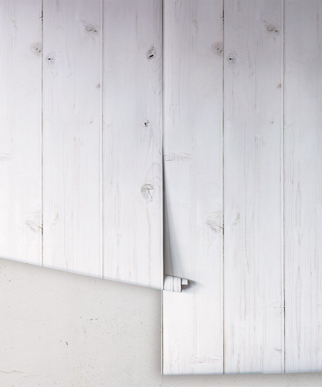 Whitewashed Timber • Shiplap Wallpaper • Roll