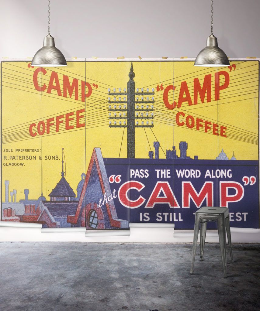 Camp Coffee Mural • Vintage Coffee Advert Decor • Milton & King AUS