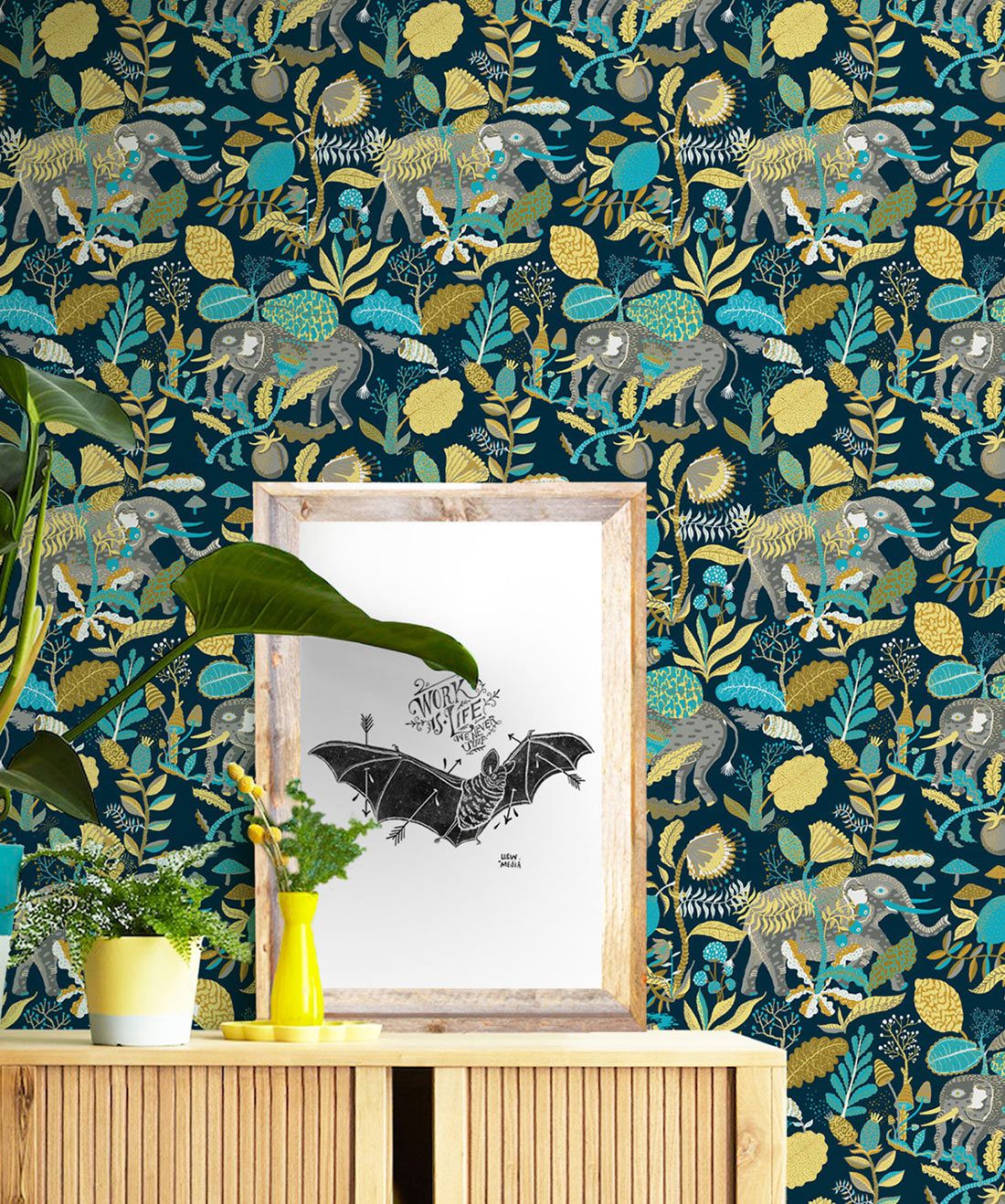 Elephant, Exotic & Fun Wallpaper • Maxamilism Design • Milton & King AUS