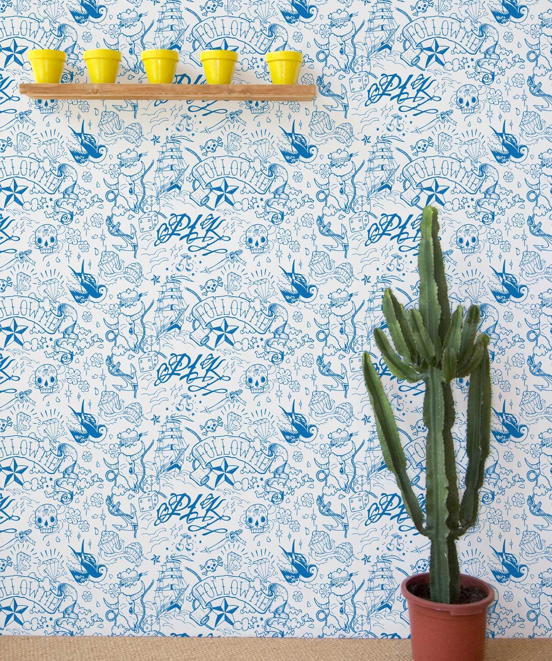 Navy, Hip Contemporary Wallpaper Perfect For Kids • Milton & King AUS