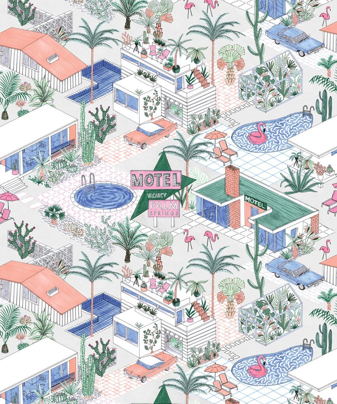 Palms Springs is a Mid Century Urban Wallpaper