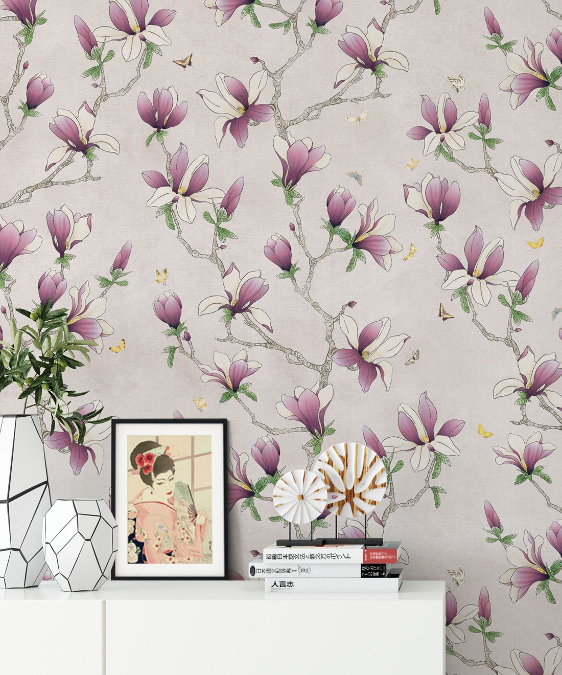 Floral Magnolia Wallpaper, Large Floral Wallpaper Online • Milton & King AUS