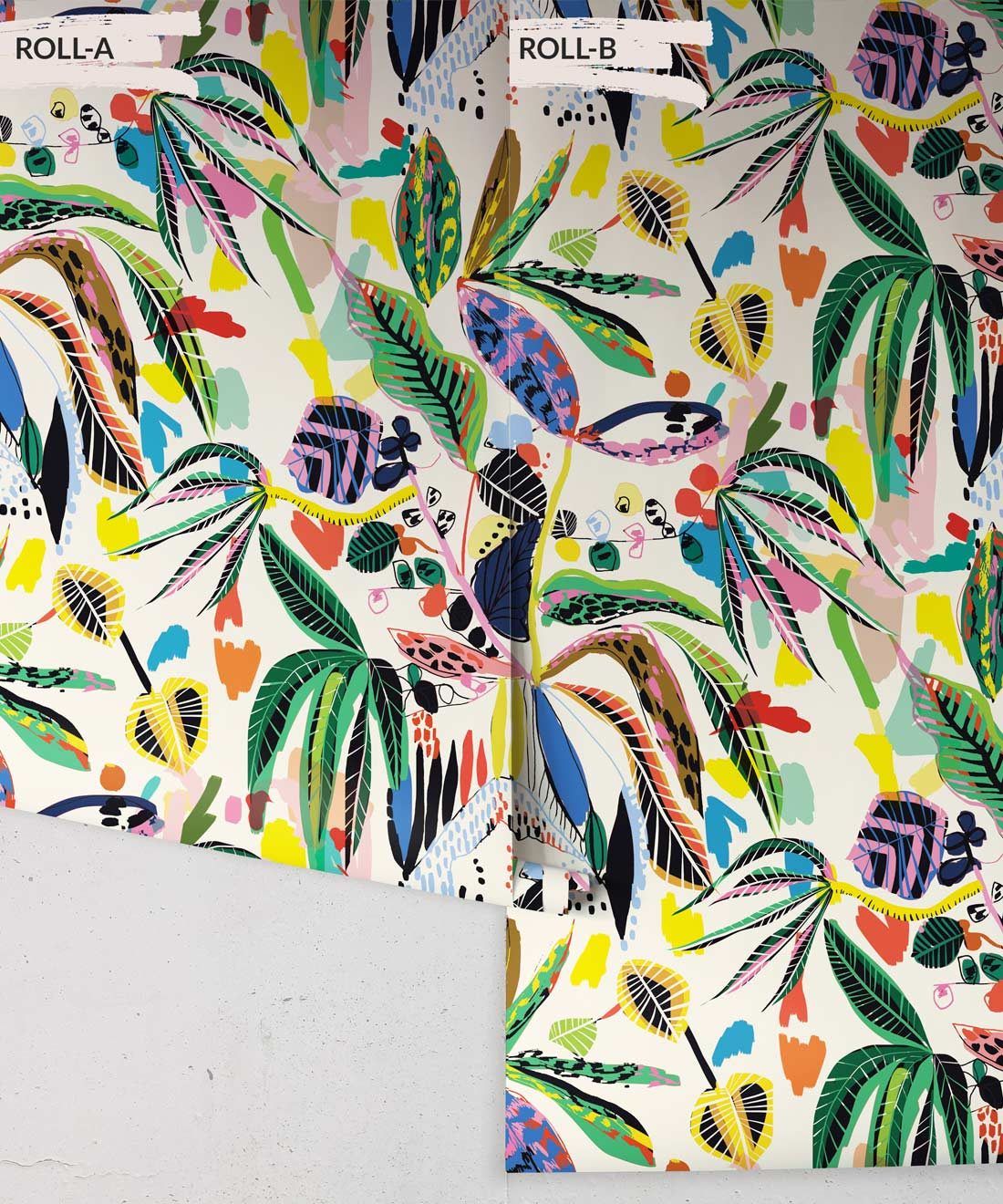 Wilderness wallpaper, colourful tropical wallpaper by kitty mccall, Milton & King, Australia