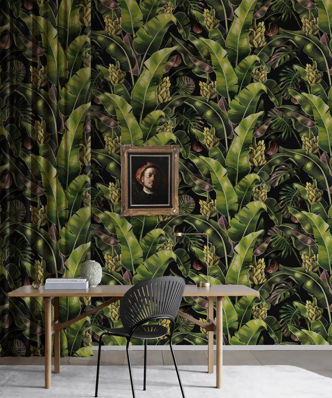 Kingdom Palm Night • Tropical Leaf Wallpaper • Milton & King