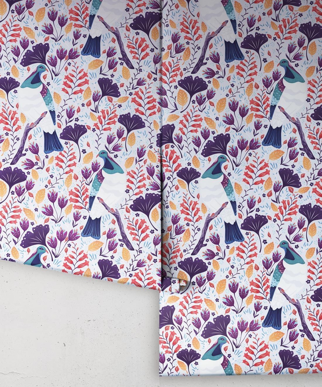 Kereru Wallpaper • Wood Pigeon• Bird Wallpaper •Assorted Color Wallpaper Rolls