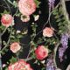 Empress Wallpaper • Romantic Wallpaper • Floral Wallpaper • Chinoiserie Wallpaper • Black Night colour wallpaper swatch