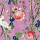 Empress Wallpaper • Romantic Wallpaper • Floral Wallpaper • Chinoiserie Wallpaper • Plum Purple colour wallpaper swatch