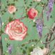 Empress Wallpaper • Romantic Wallpaper • Floral Wallpaper • Chinoiserie Wallpaper • Tea Garden Green colour wallpaper swatch
