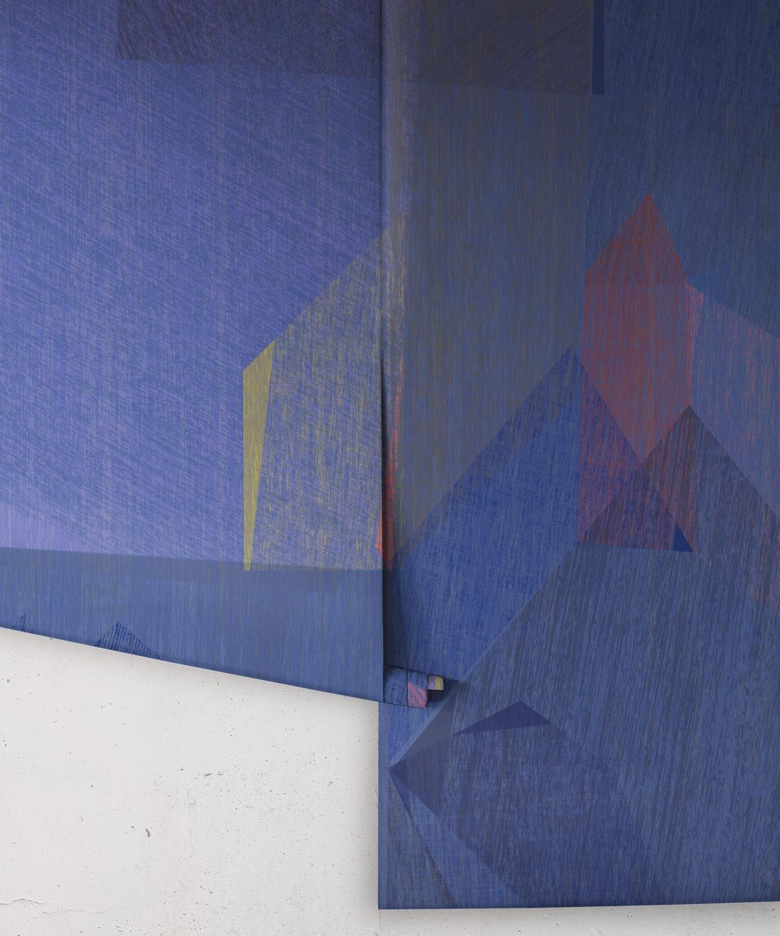 Chimera Wallpaper by Simcox • Color Cobalt • Abstract Wallpaper • Purple Wallpaper • rolls