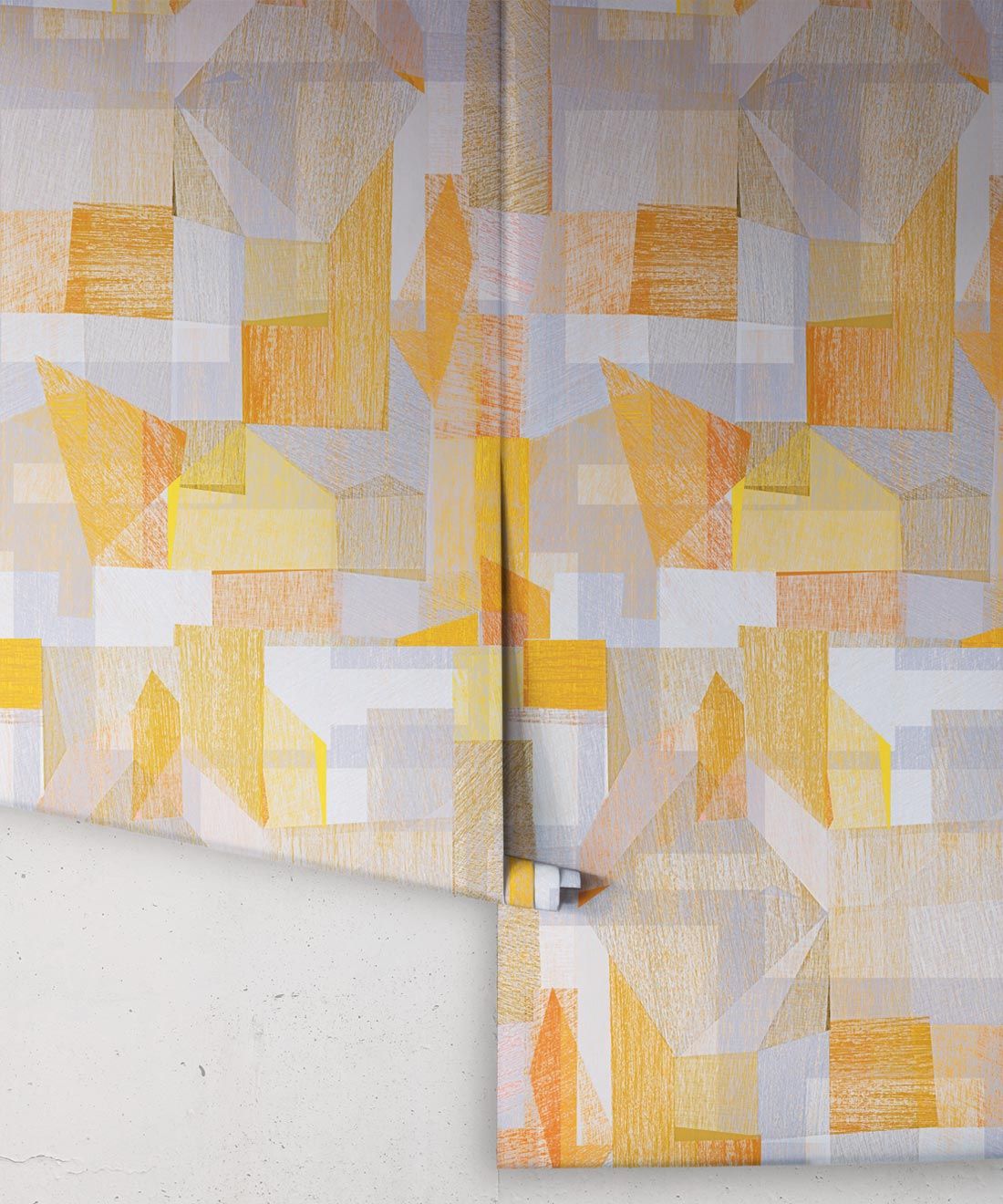 Chimera Wallpaper by Simcox • Color Yellow • Abstract Wallpaper • Geometric Wallpaper • rolls