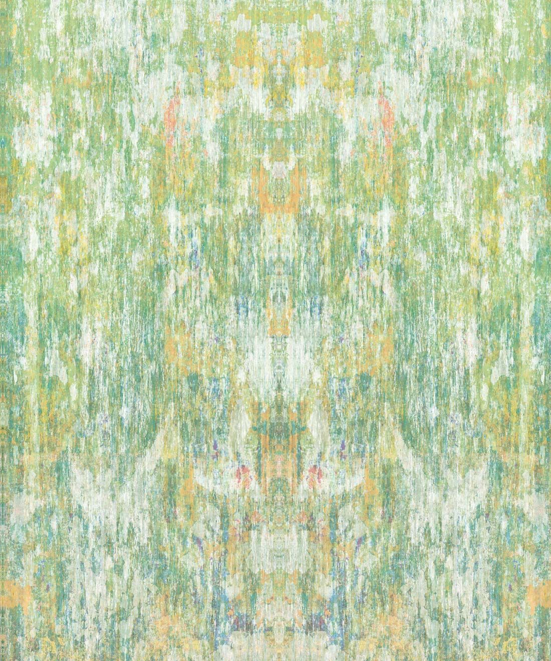 Patina Wallpaper by Simcox • Color Moss • Abstract Wallpaper • swatch