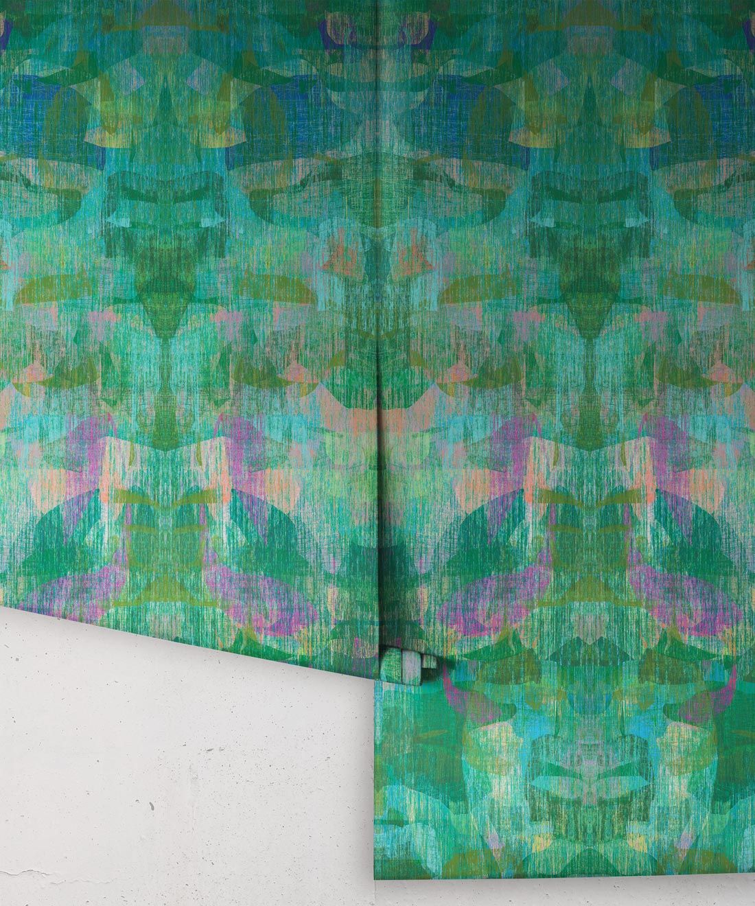 Camoufleur Wallpaper • Jungle • Green Purple Wallpaper • Abstract Wallpaper rolls