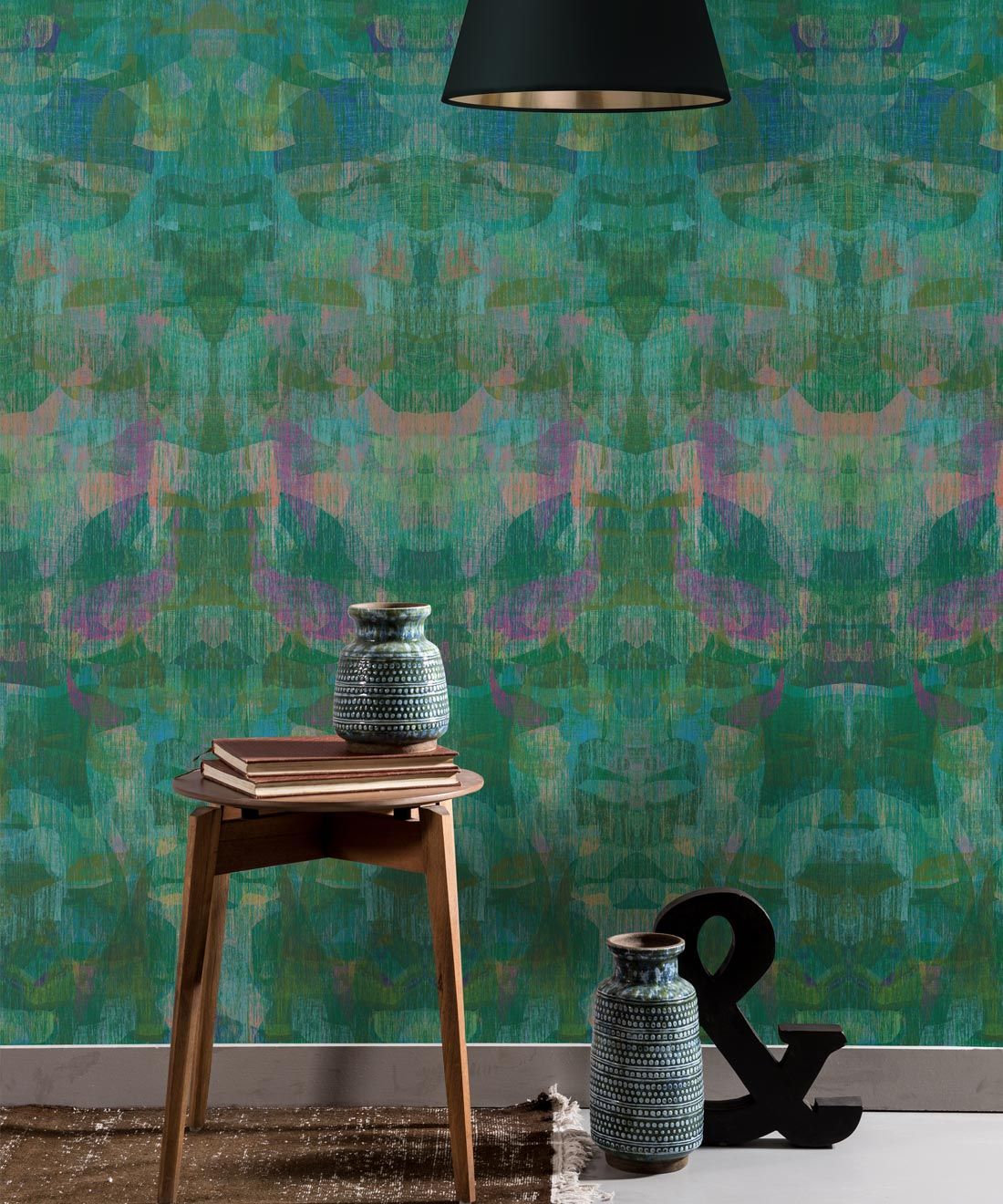 Camoufleur Wallpaper • Jungle • Green Purple Wallpaper • Abstract Wallpaper insitu