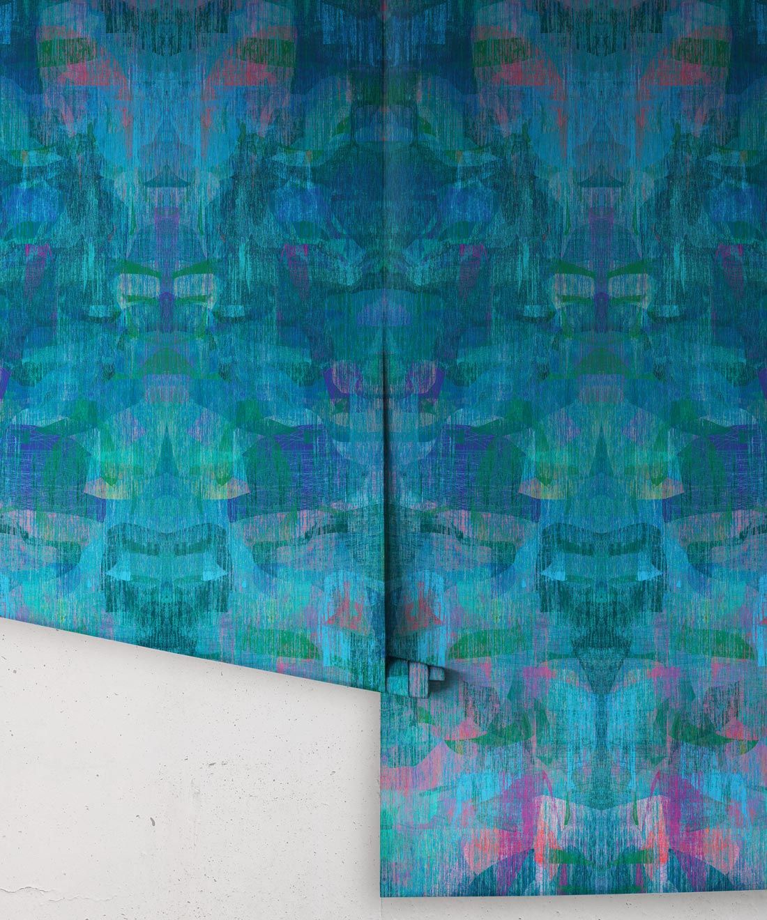 Camoufleur Wallpaper • Midnight • Blue Purple Wallpaper • Abstract Wallpaper rolls