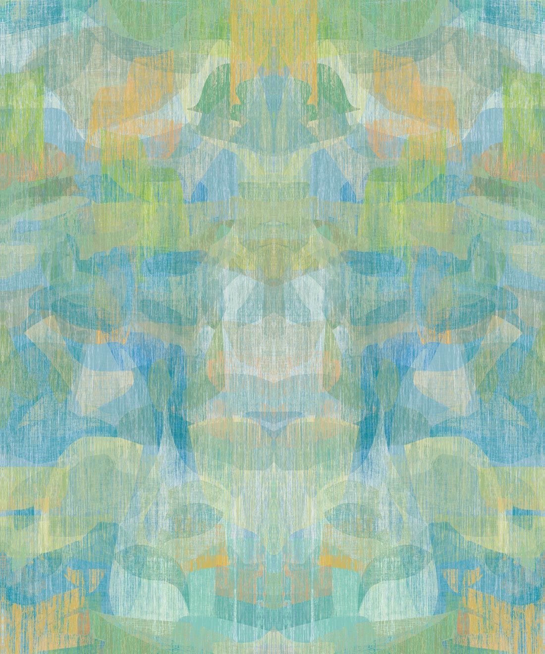 Camoufleur Wallpaper • Turquoise • Blue Yellow Wallpaper • Abstract Wallpaper swatch