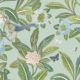 Summer Garden Wallpaper • Aqua Wallpaper • Floral Wallpaper Swatch