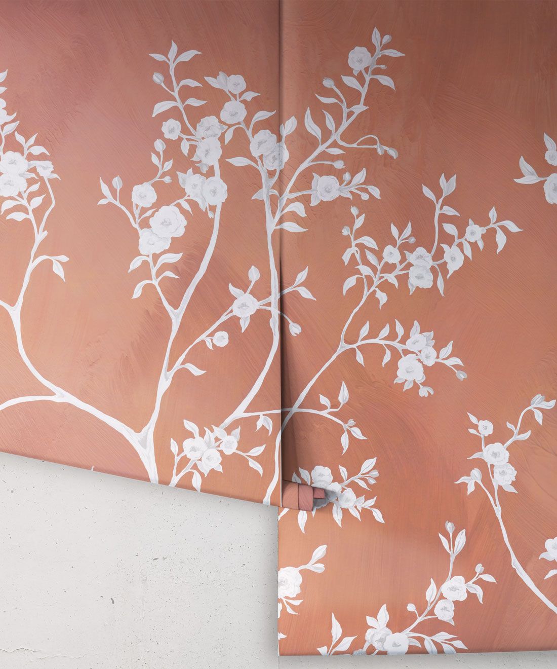 Blooming Joy • Chinoiserie Wallpaper by Danica Andler • Peach Rolls