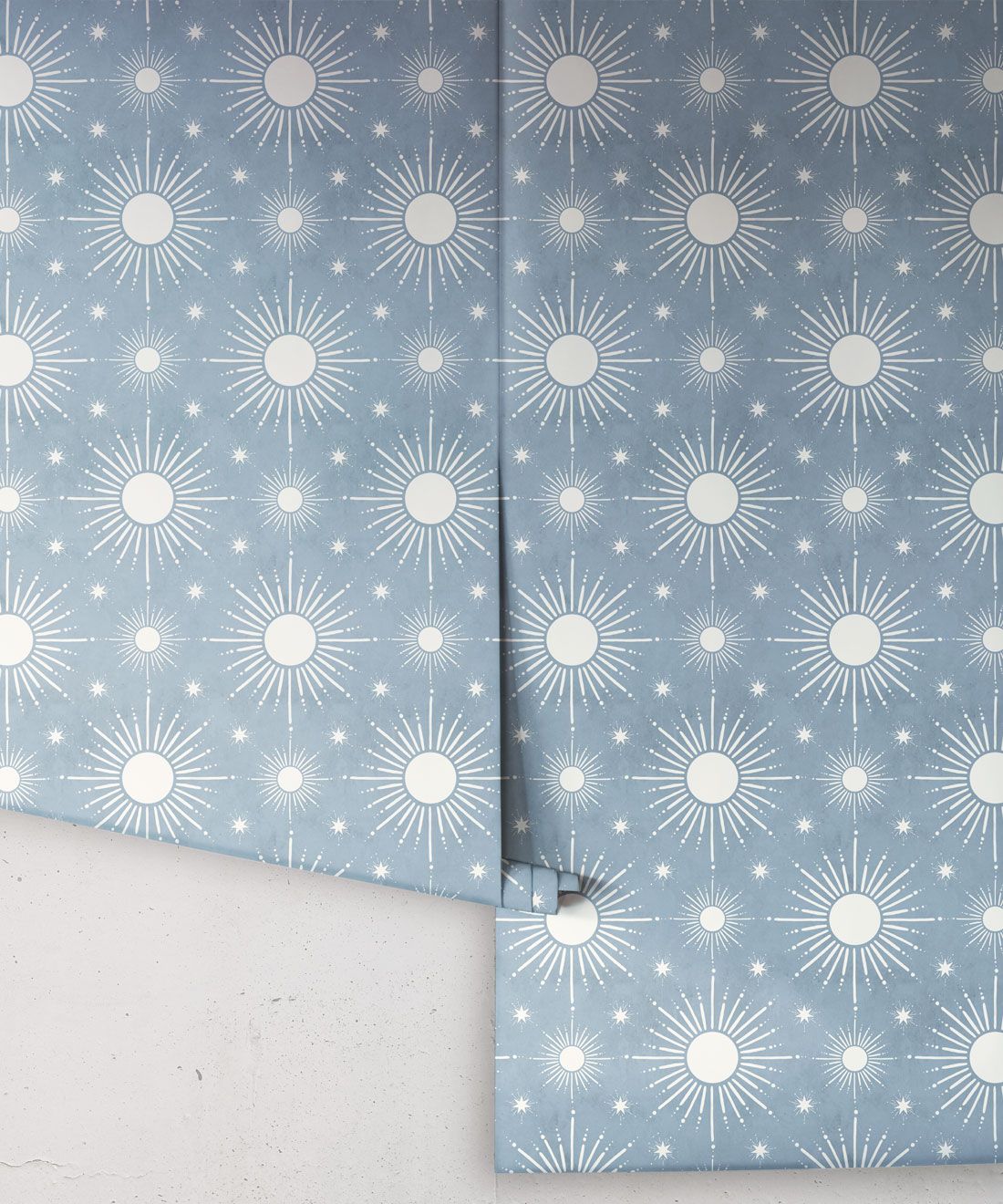 Sun Light Star Bright Wallpaper • French Blue• Rolls