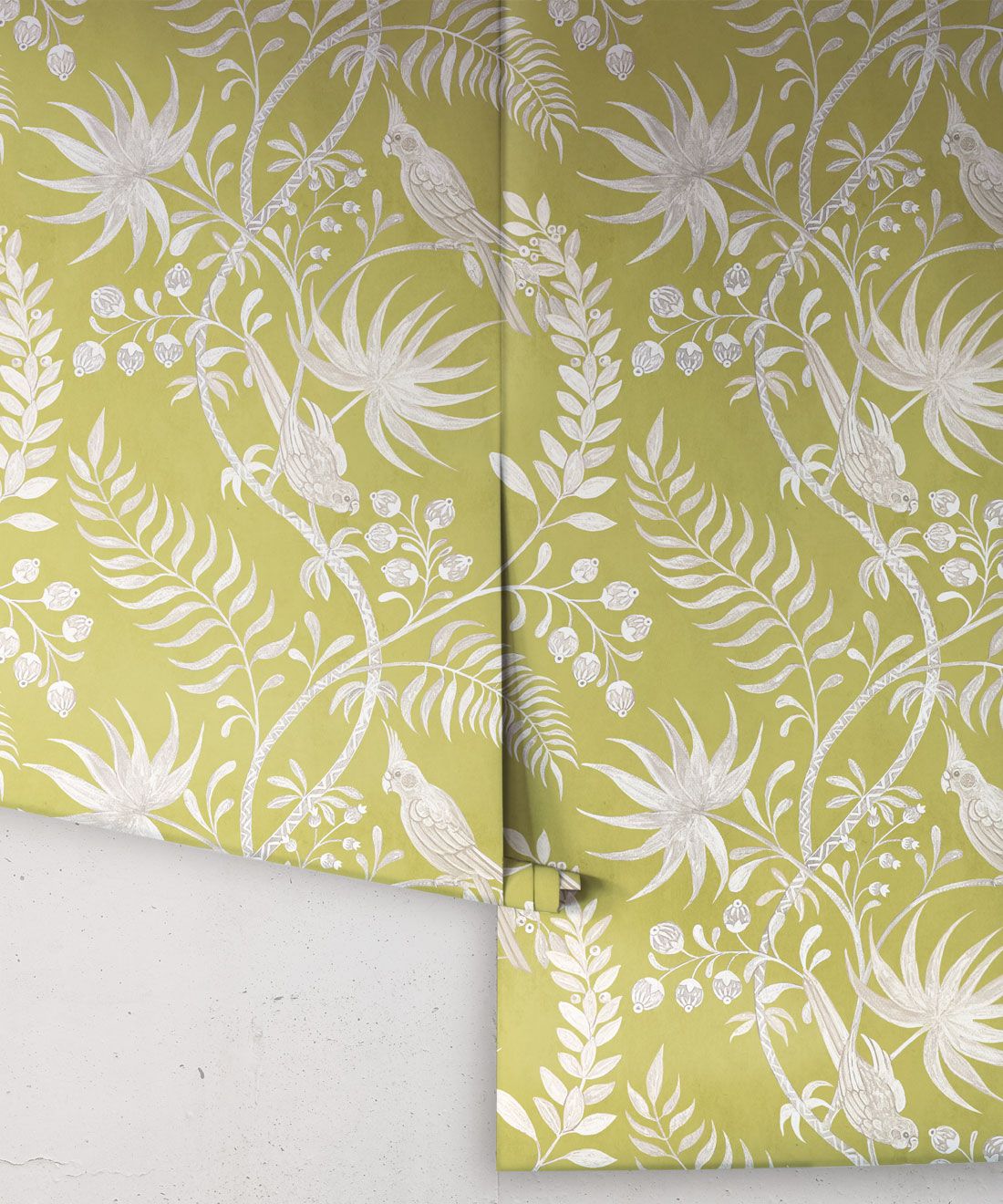 Tropicana Wallpaper • Chartreuse • Rolls