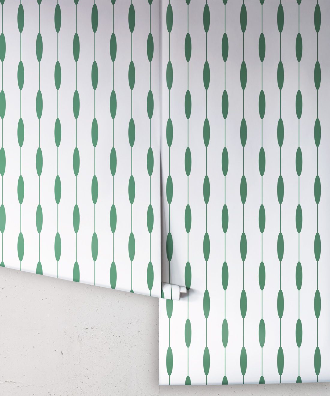 Bowline Wallpaper • Geometric Wallpaper • Striped Wallpaper • Green Wallpaper • Rolls