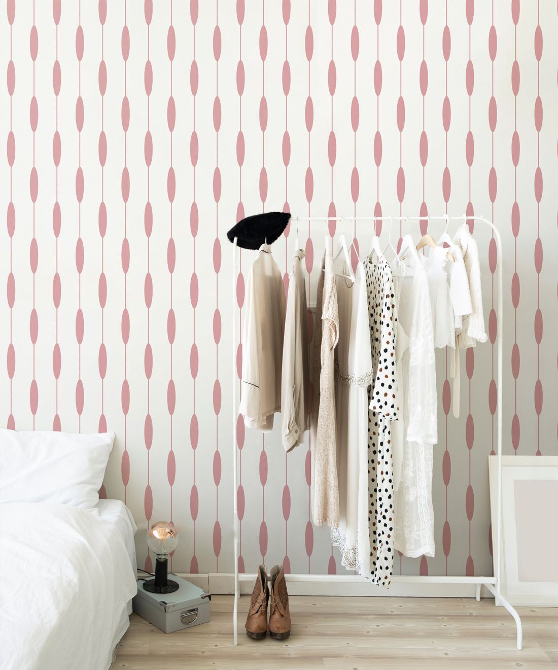 Bowline Wallpaper • Geometric Wallpaper • Striped Wallpaper • Pink Wallpaper • Rolls