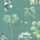 At The Dog Park Wallpaper • Kids Wallpaper • Turquoise • Swatch