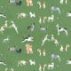 Doggies Wallpaper • Dog Wallpaper • Green • Swatch