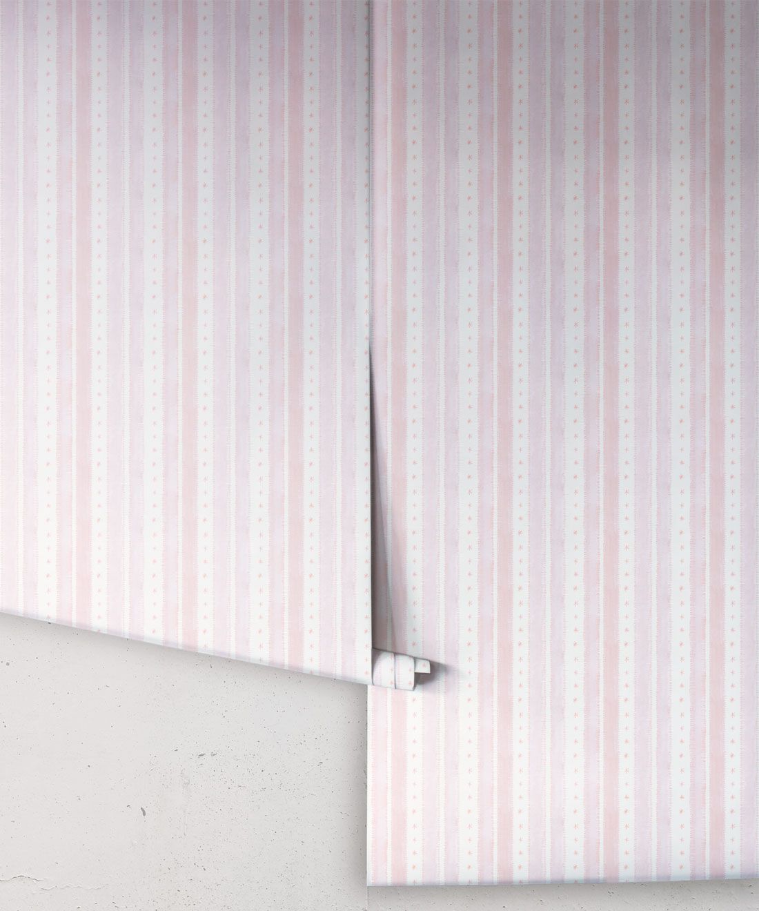 Star Stripe Wallpaper • Pink • Rolls