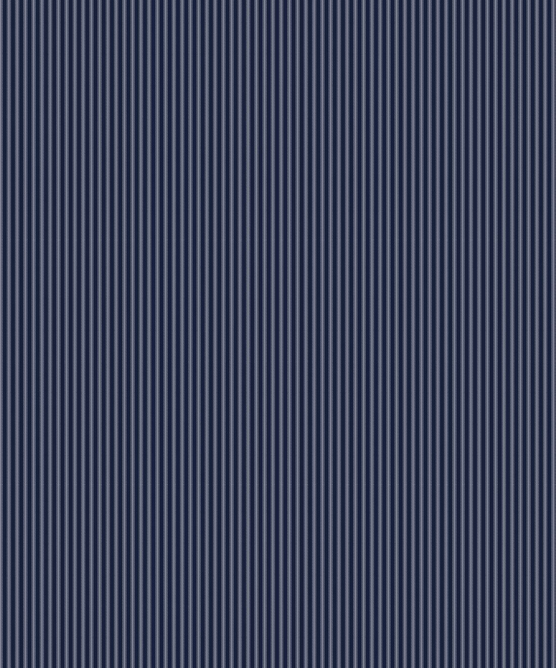 Ticking Stripe Wallpaper • Maastrict Blue Wallpaper • Swatch