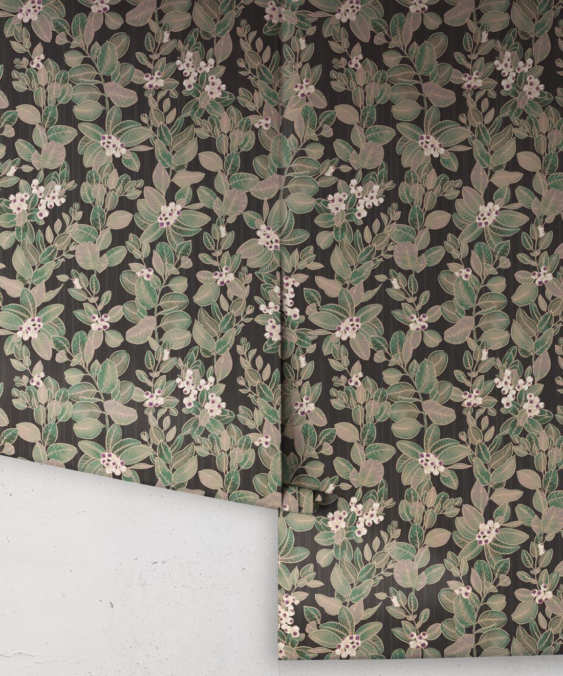 Eucalyptus Wallpaper • Eloise Short • Vintage Floral Wallpaper • Granny Chic Wallpaper • Grandmillennial Style Wallpaper • Pebble • Rolls