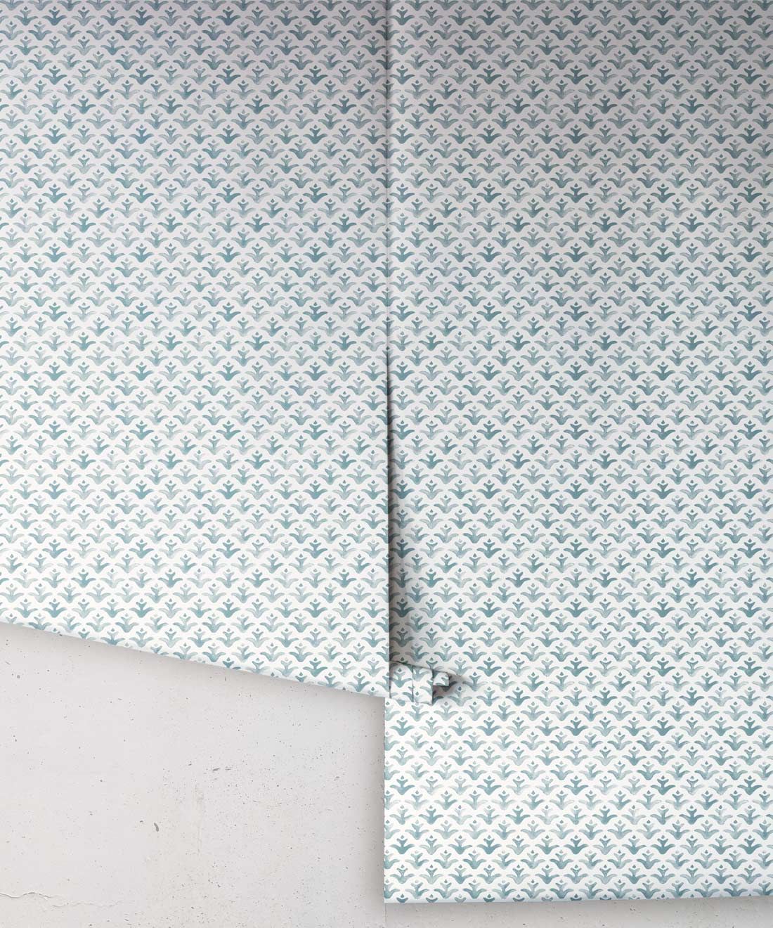 Astor Wallpaper • Dianne Bergeron • Seaglass • Blue Wallpaper • Roll
