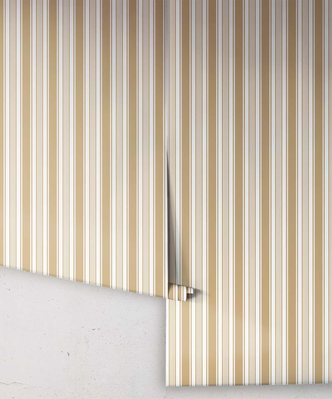 Maynard Wallpaper • Dianne Bergeron • Stripe Wallpaper • Camel • Roll