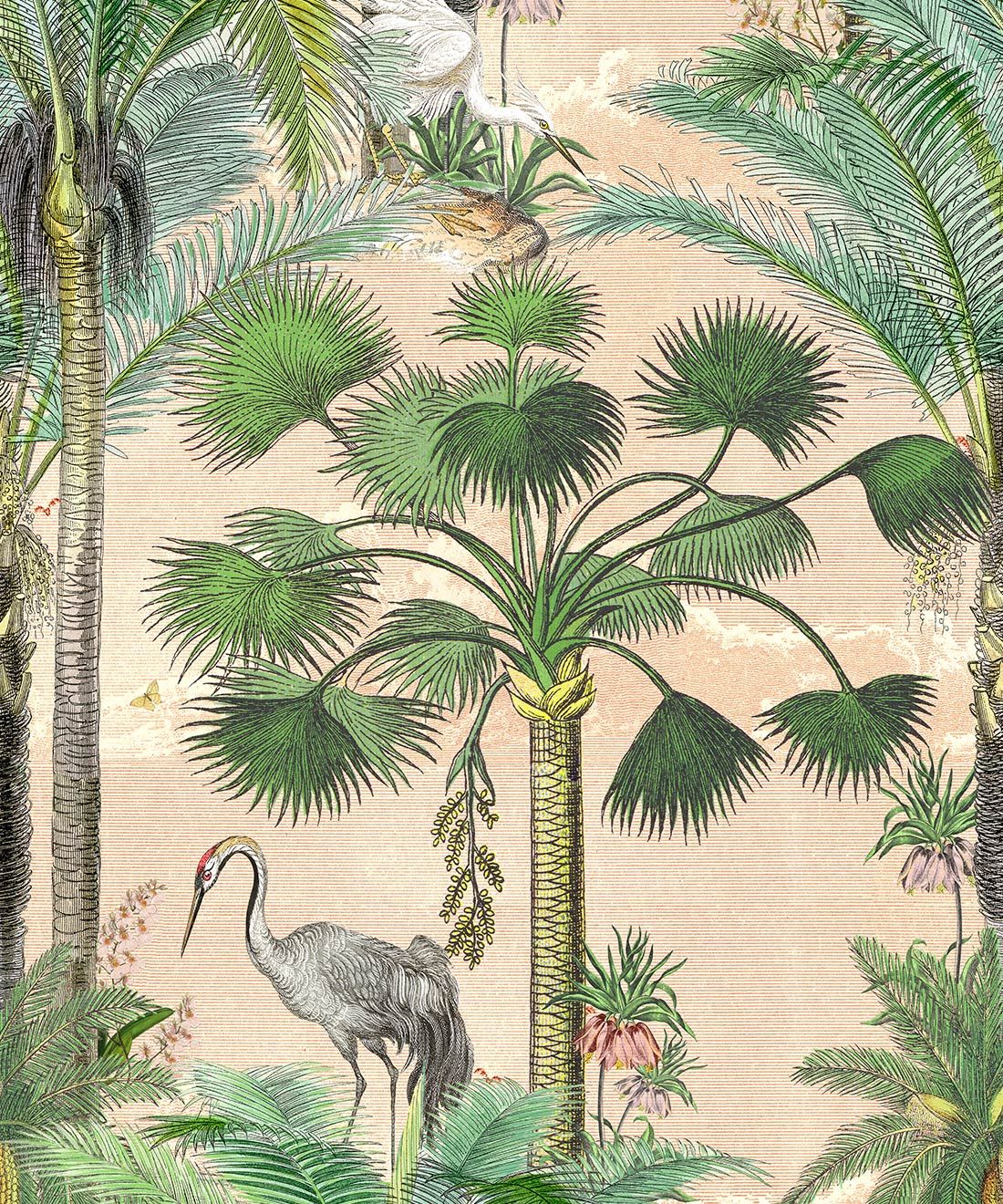 Kerala Palms Mural (2 Panel Set)