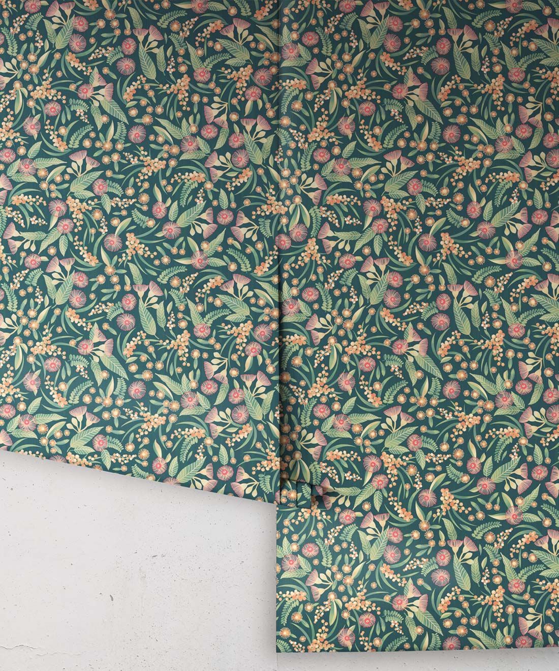 Gum Blossom Wallpaper • Green • Rolls