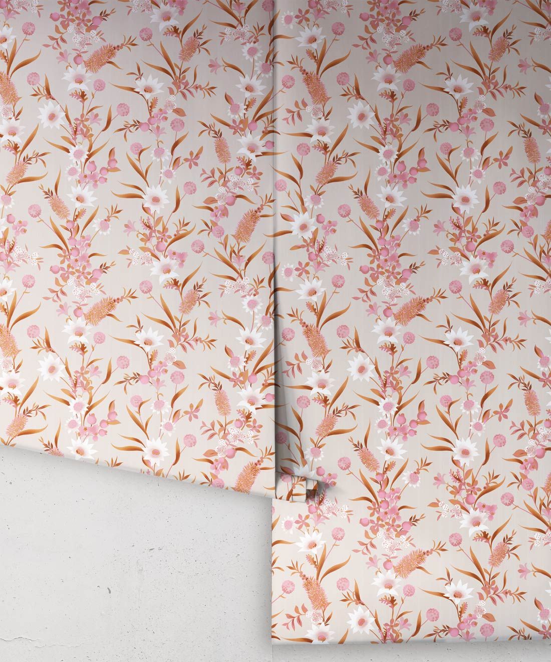 Bottlebrush Wallpaper • Grandmillenial Wallpaper • Pink Neutral • Rolls