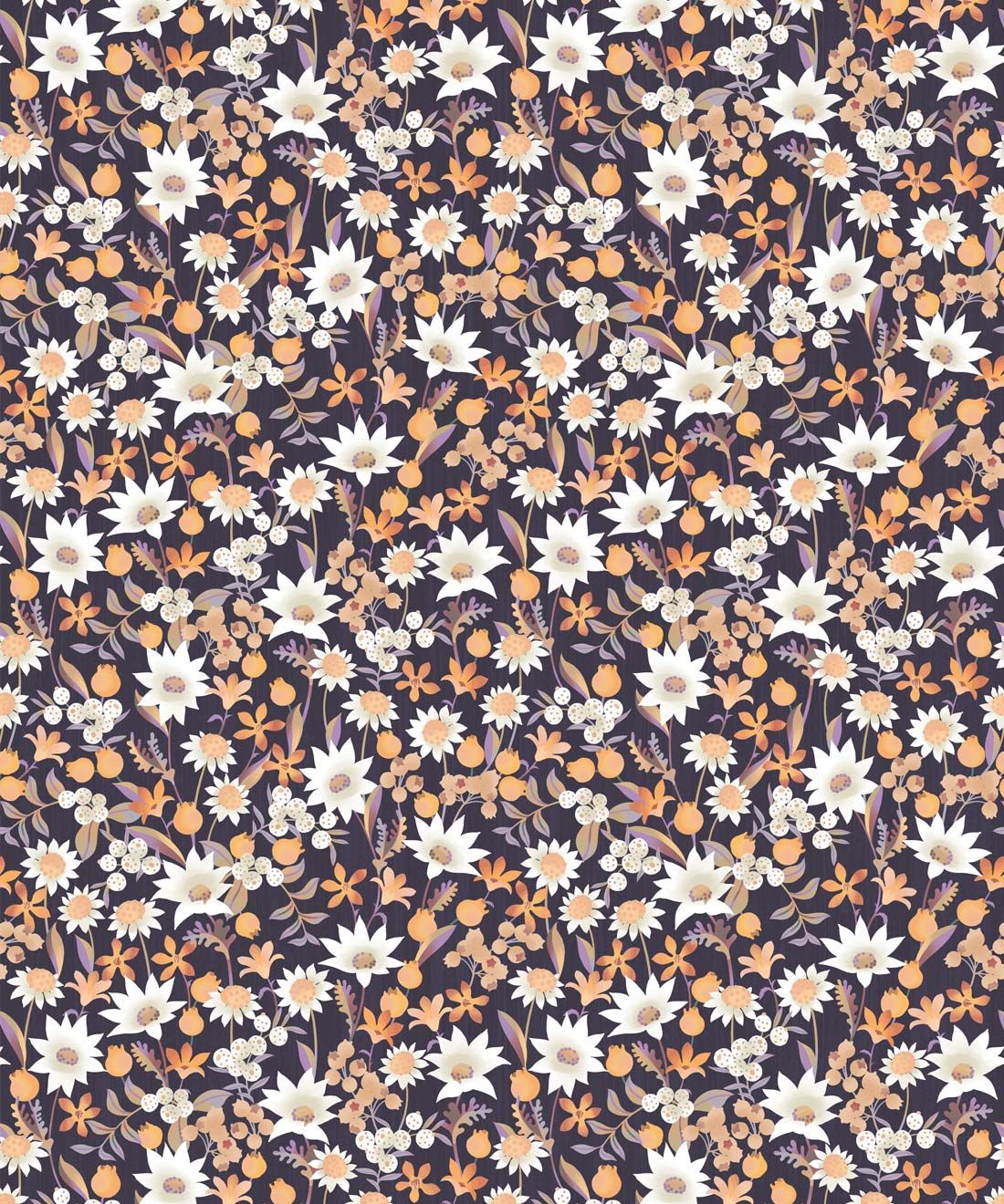 Flannel Flowers Wallpaper • Charcoal • Swatch