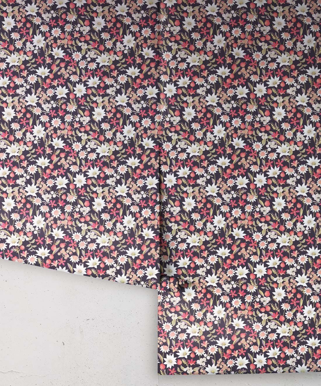 Flannel Flowers Wallpaper • Red Night • Rolls