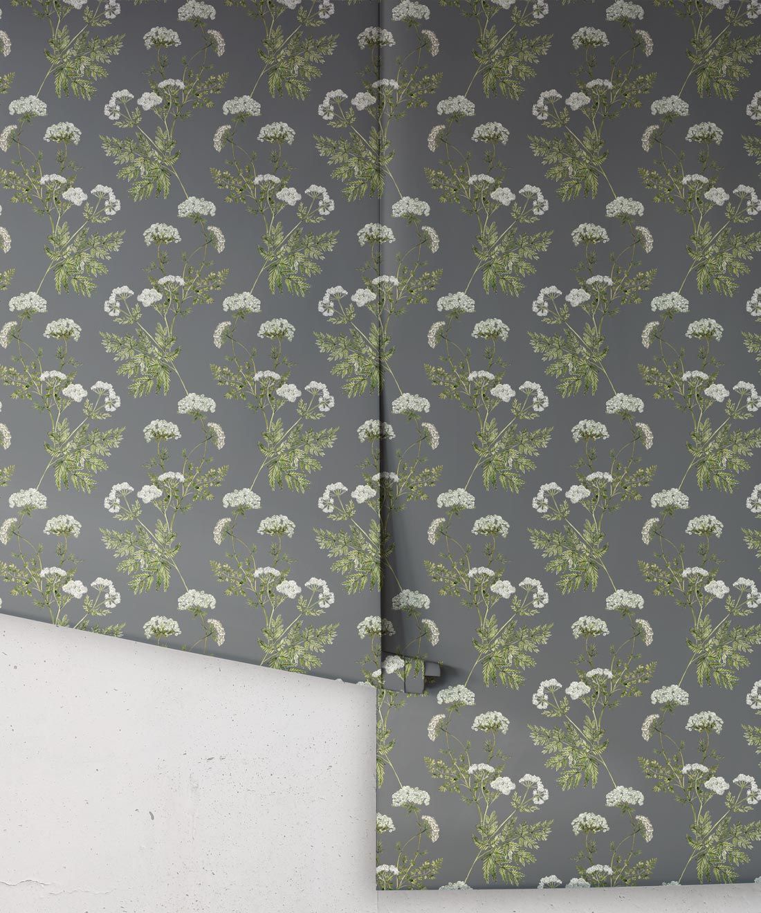 Cicely Wallpaper • Hackney & Co. • Slate Grey • Roll