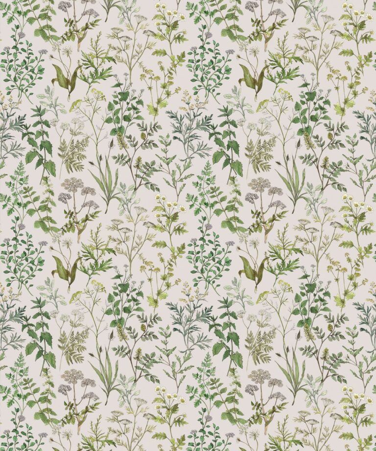 Herbarium Antique Wallpaper • Floral Wallpaper • Milton & King AU