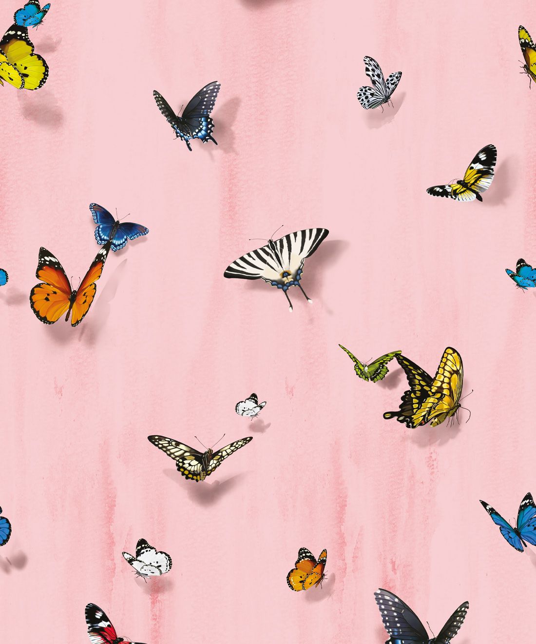 Papilio Wallpaper • Butterfly Wallpaper With Butterflies • Pink • Swatch