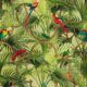 Copacabana Wallpaper • Tropical Bird Wallpaper • Greenery • Swatch
