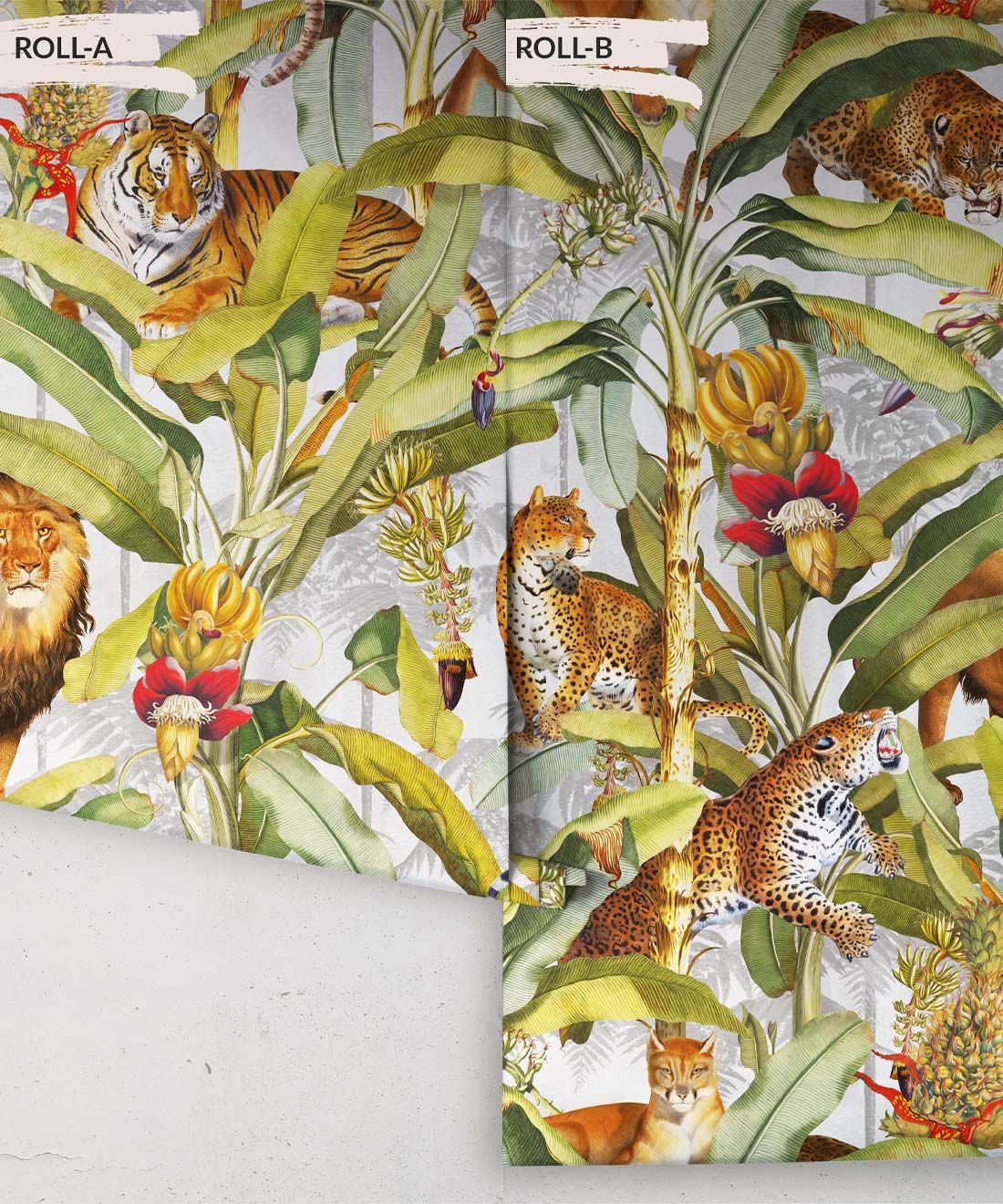 Felis Wallpaper • Animal Wallpaper with Lions, Tigers & Leopards • Canvas • Roll