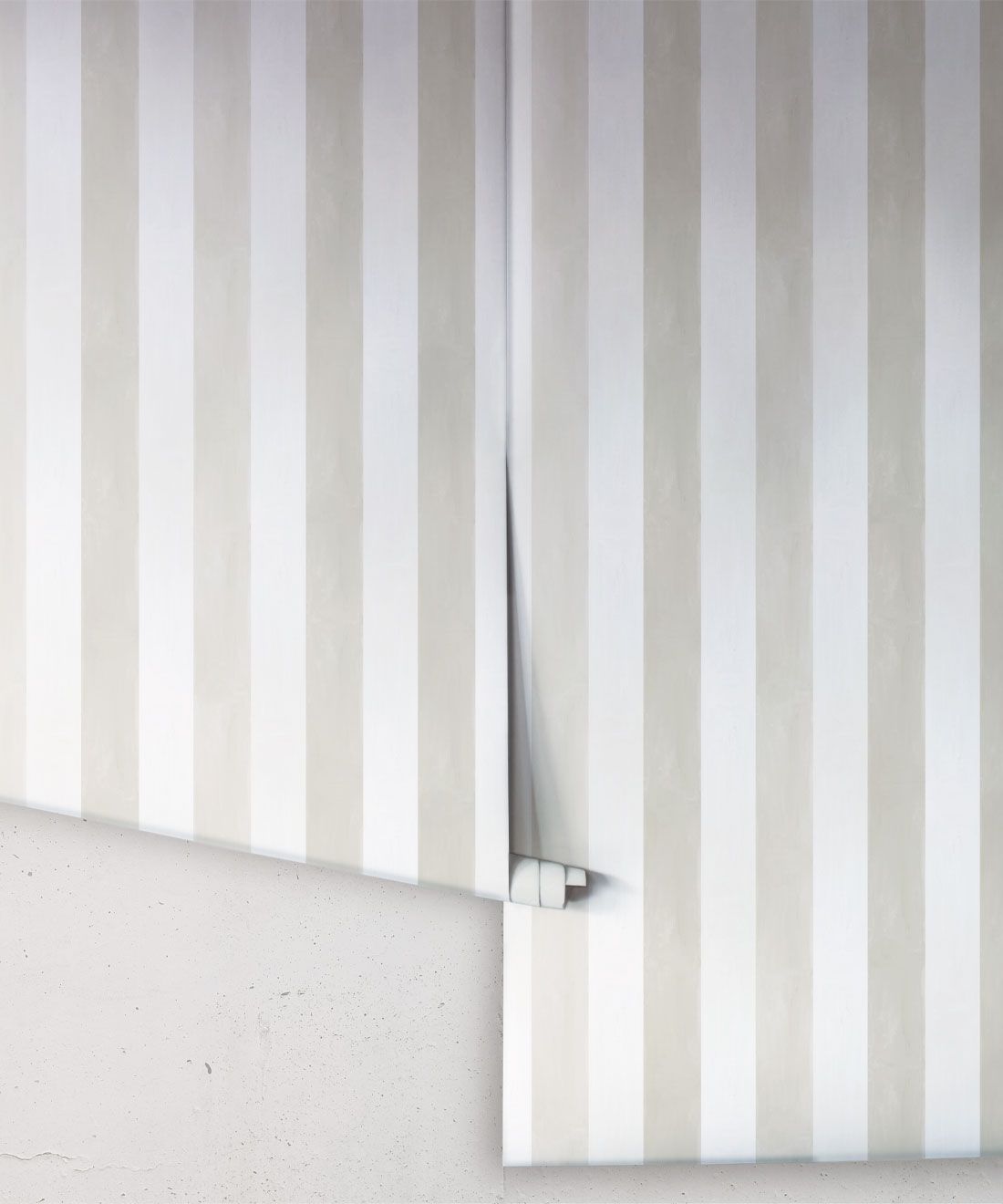 Fresco Stripe Wallpaper • Striped Wallpaper • Beige • Roll