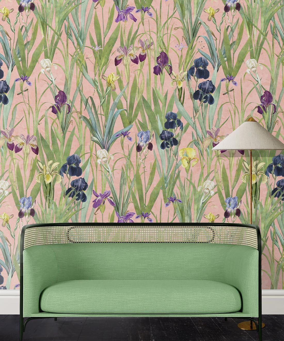Iris Wallpaper • Pink • Insitu