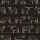 The Herd Wallpaper • Cow, Cattle, Farm Animals • Charcoal • Swatch
