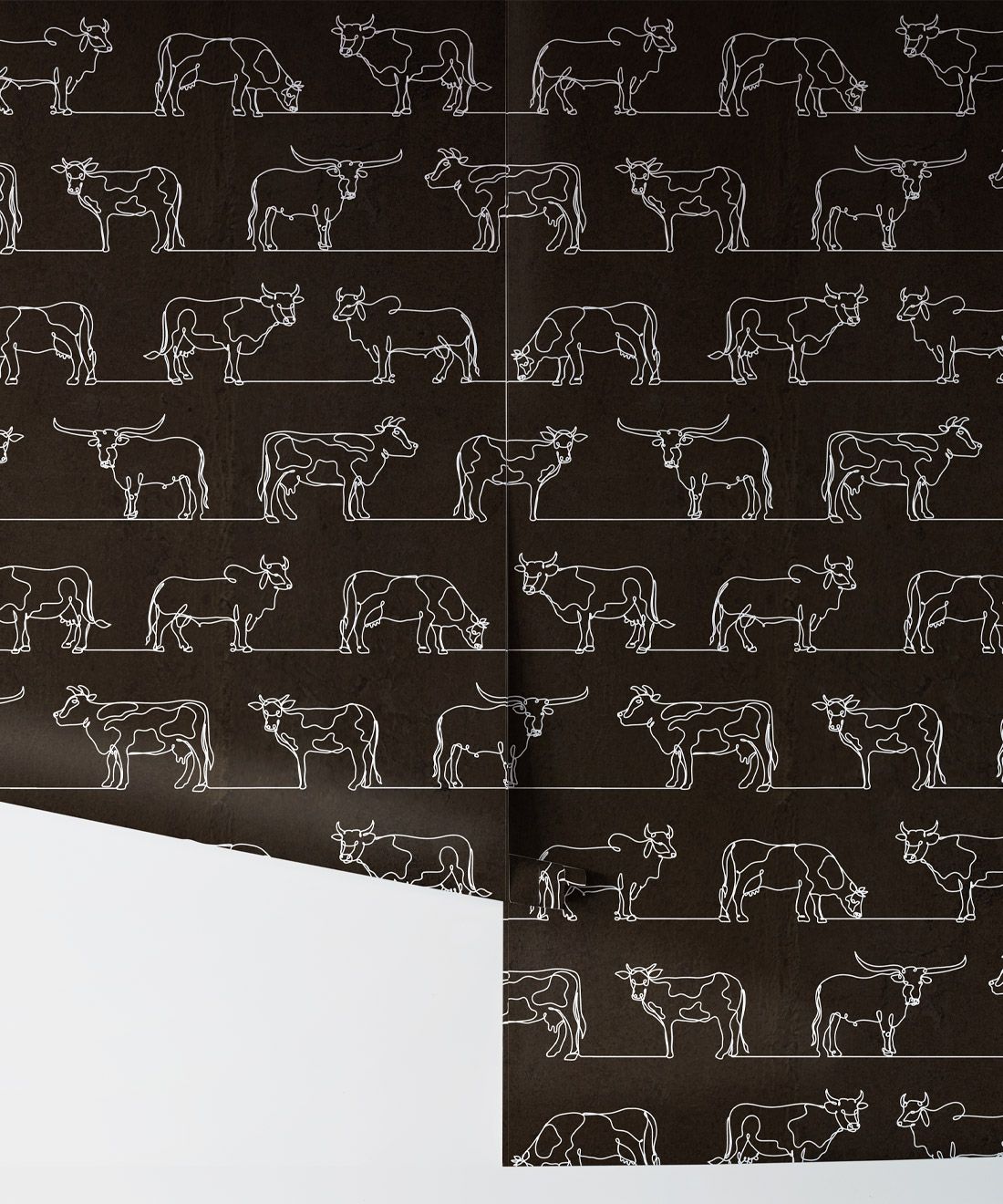 The Herd Wallpaper • Cow, Cattle, Farm Animals • Charcoal • Rols