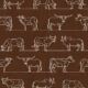 The Herd Wallpaper • Cow, Cattle, Farm Animals • Leather • Swatch