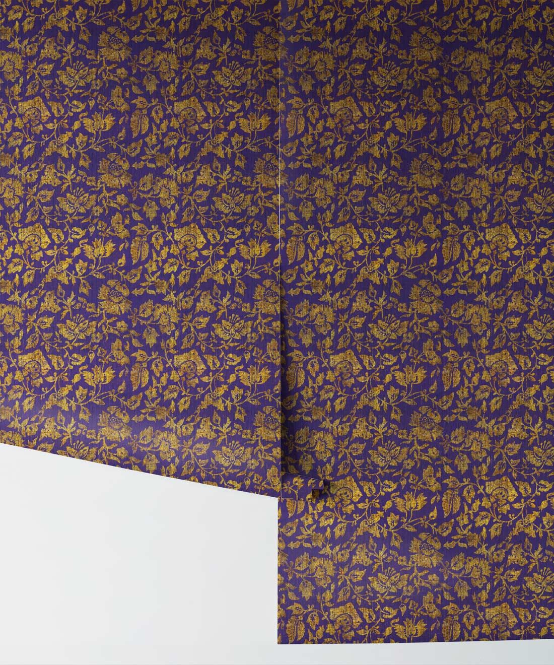 Damask Bloom Wallpaper • Violet • Rolls