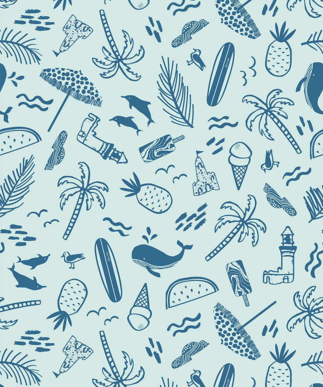 Byron Bay Wallpaper • Beach Wallpaper • Kids Wallpaper • Swatch