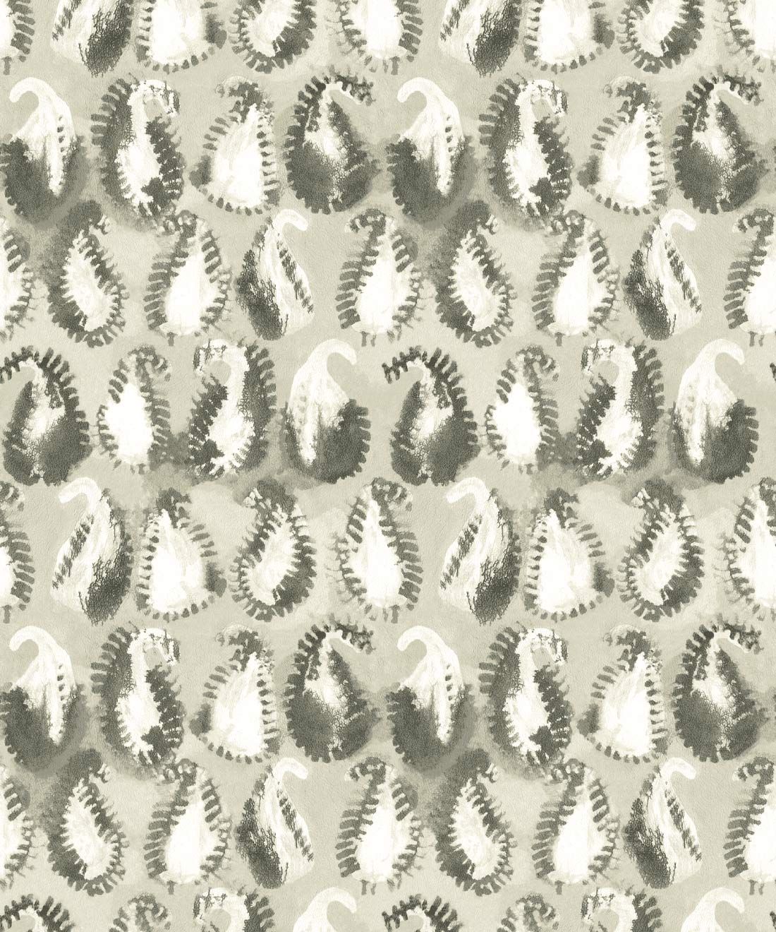 Shibori Paisley Wallpaper • Shibori • Olive • Swatch